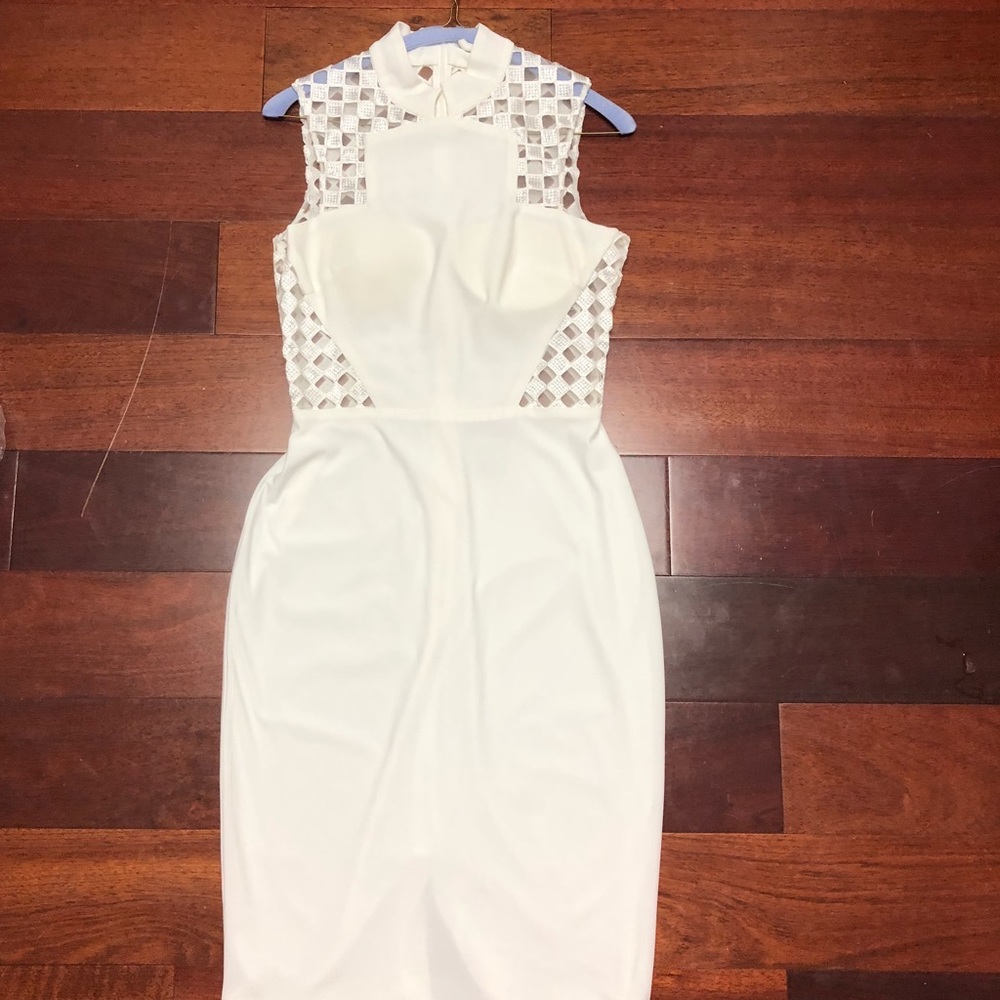 Jovani White Jersey Dress